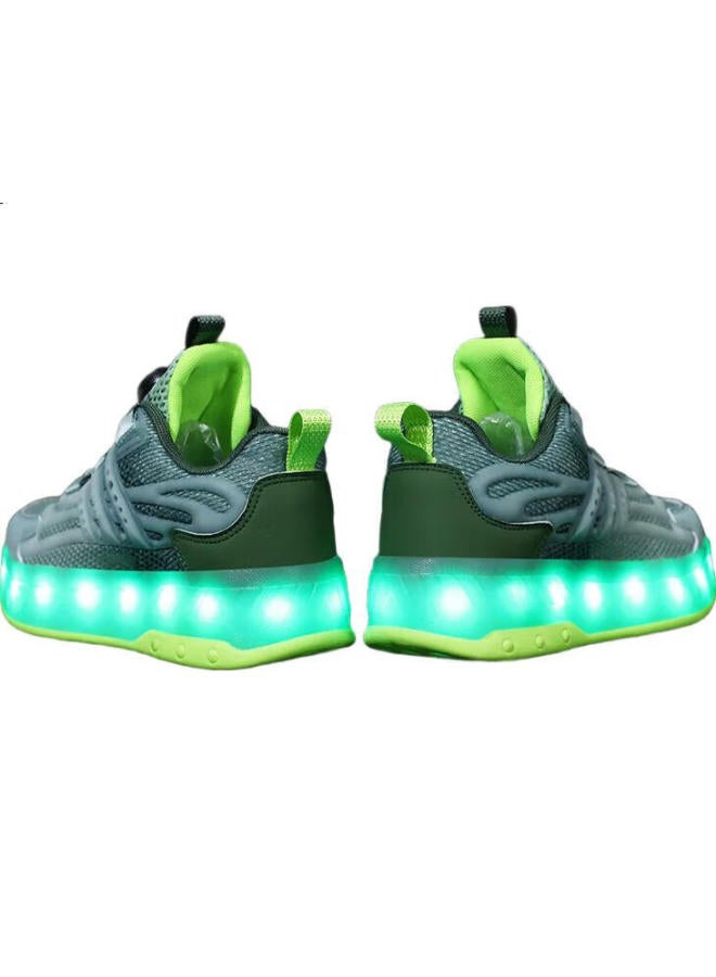 BKG Boys' Summer New Student Single Mesh Breathable Girls' Roller Skates X25533-B15 Mint Green Size 33 - Image 3