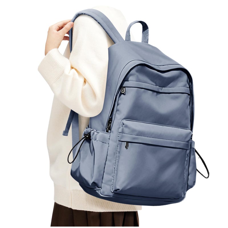 BJLFS Dark Blue Backpack for School Women Girls, Waterproof Bookbag Cute High School Backpackss for Men Teen Boys, Lightweight Travel College Backpack Mochilas Escolares para Casual Daypack Rucksack - Image 1