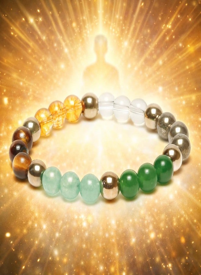 YouBella Jewellery Dhan Yog Bracelet | Attracts Wealth & Financial Prosperity | Pyrite, Citrine, & Aventurine bracelet | Astrology Dhanyog Braclet for Men & Women | Genuine Certificate of Authenticity - Image 2
