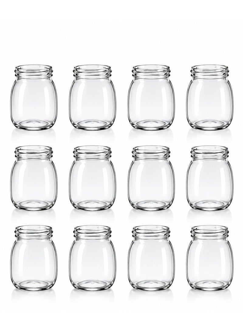 vsell24 Pack of 12 Glass Yoghurt Jars with Lids 200ml | Reusable Pudding, Jam, Jelly, Mousse & Honey Storage Containers for Kitchen - Image 4