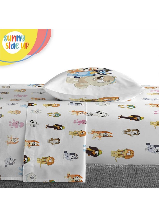 Sunny Side Up Bluey & Friends Toddler Comforter Set - 4 Piece Preschool Bedding Includes Comforter, Sheets & Pillow Cover - Super Soft Microfiber Bed Set - Image 5