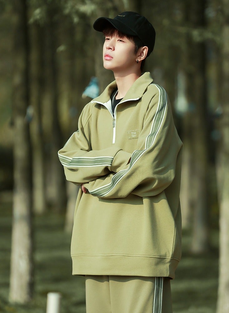 KUYING Men's Loose Sportswear And Sports Pants Two-Piece Set  - Image 1