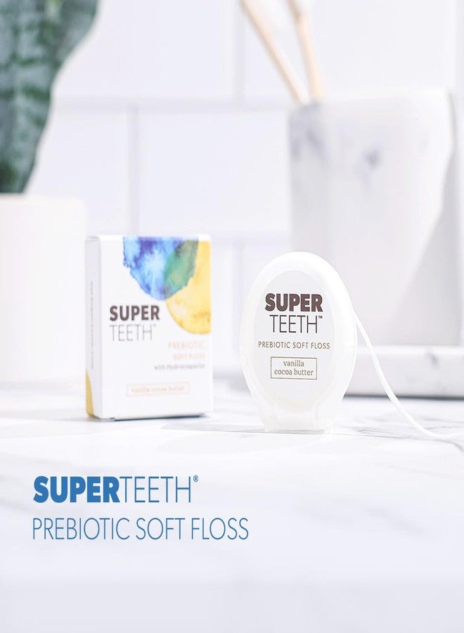 SUPER TEETH SuperTeeth Prebiotic Soft Floss with Hydroxyapatite and Xylitol, Expanding Dental Floss for Adults & Kids, Helps Sensitive Gums, Strengthen Enamel, Natural Plaque Remover, Fluoride & PFA-Free, Vanilla - Image 3