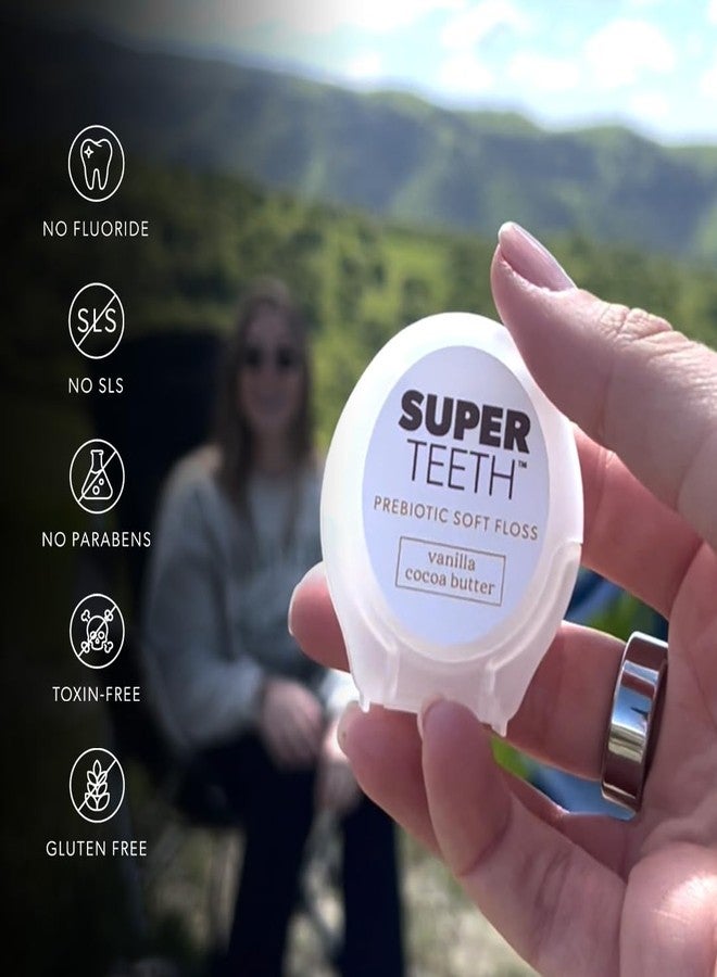 SUPER TEETH SuperTeeth Prebiotic Soft Floss with Hydroxyapatite and Xylitol, Expanding Dental Floss for Adults & Kids, Helps Sensitive Gums, Strengthen Enamel, Natural Plaque Remover, Fluoride & PFA-Free, Vanilla - Image 5