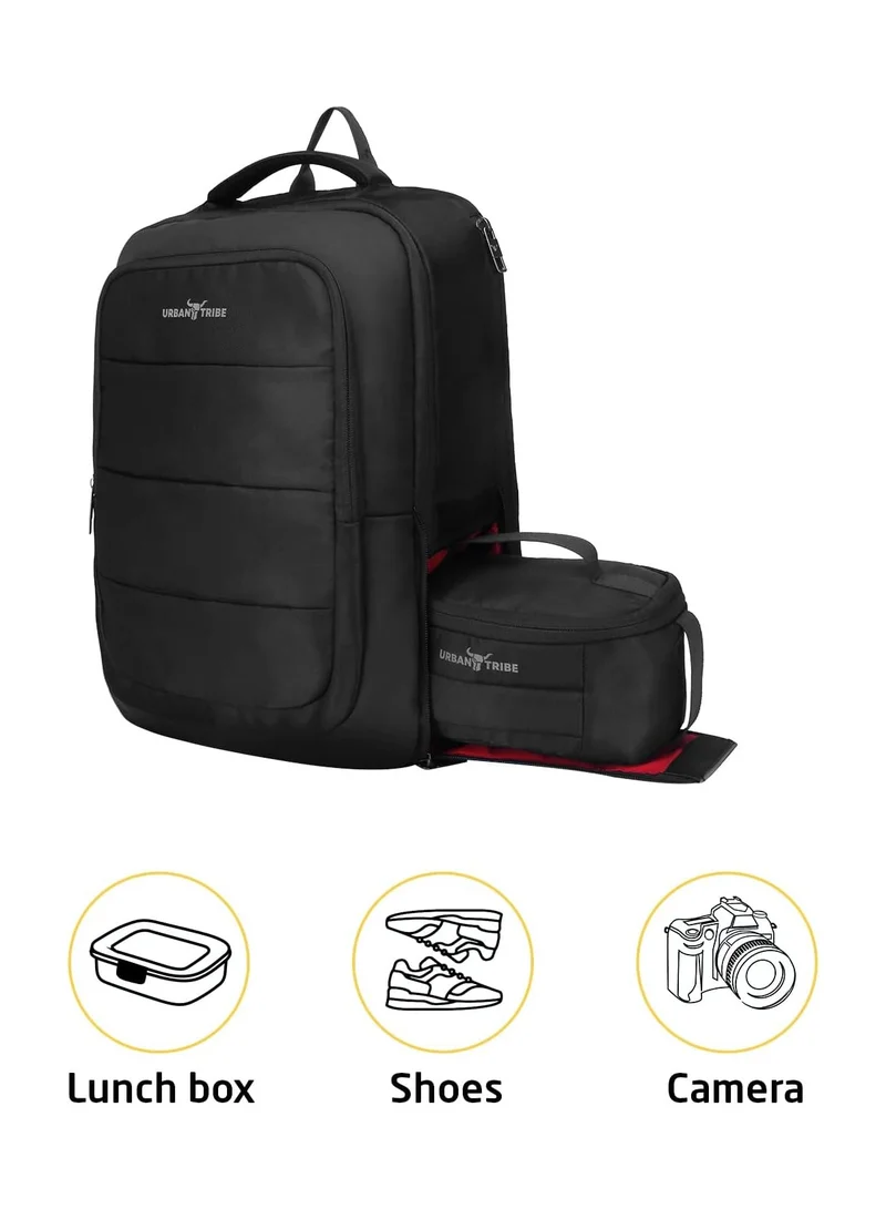 URBAN TRIBE URBAN TRIBE Rumble Laptop Backpack For Men & Women, Black, M, Office Bag