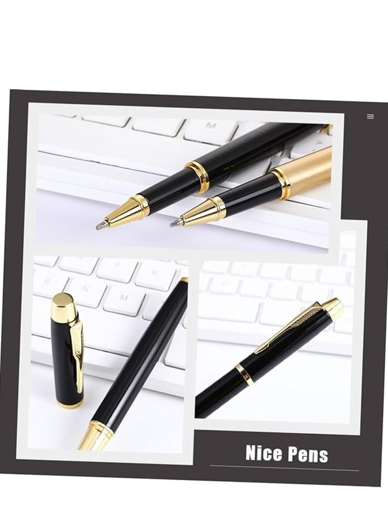Tanyaz Ballpoint Pen Black Refill,Luxury Metal Ball Point Pen with 2 Refills Black Ink Pen Smooth Writing Rollerball Pen Gift for Professional Executive,Office,Nice BallPens Classy Gift Box  - Image 3