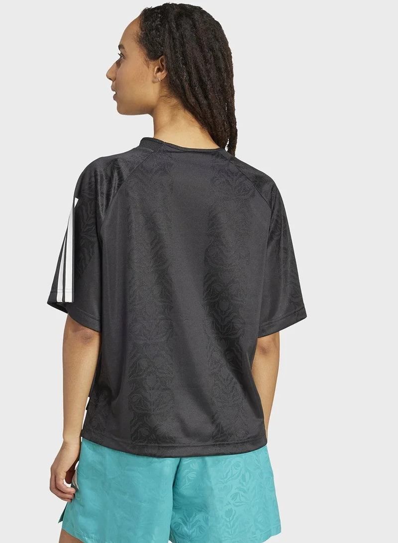 Adidas W Tiro Q3 Tee Black Training T-Shirts For Women XS