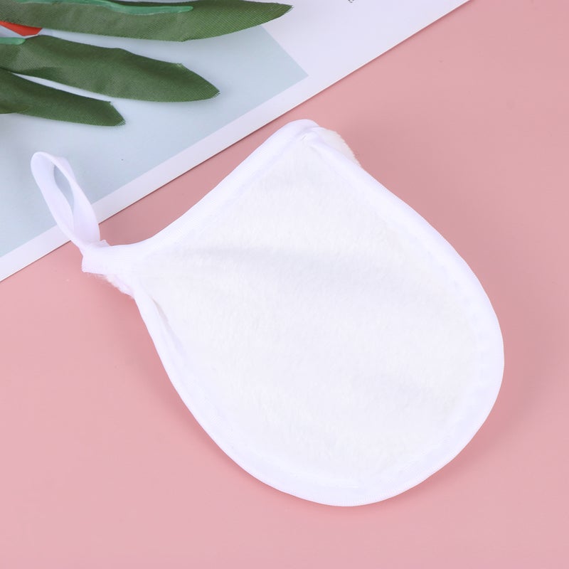 8 Pcs Practical Facial Cleaning Gloves Makeup Removal Puff Cosmetic Powder Cleaning Gloves White - Image 4