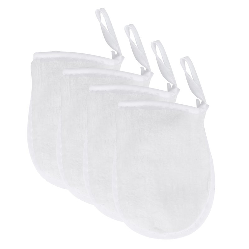 8 Pcs Practical Facial Cleaning Gloves Makeup Removal Puff Cosmetic Powder Cleaning Gloves White - Image 1
