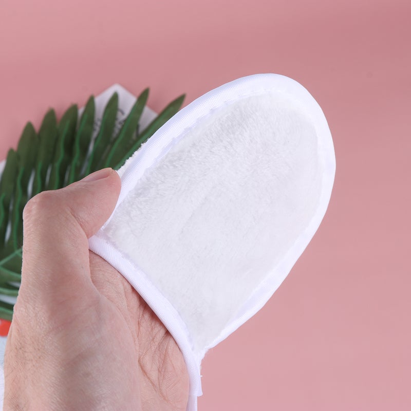 8 Pcs Practical Facial Cleaning Gloves Makeup Removal Puff Cosmetic Powder Cleaning Gloves White - Image 3