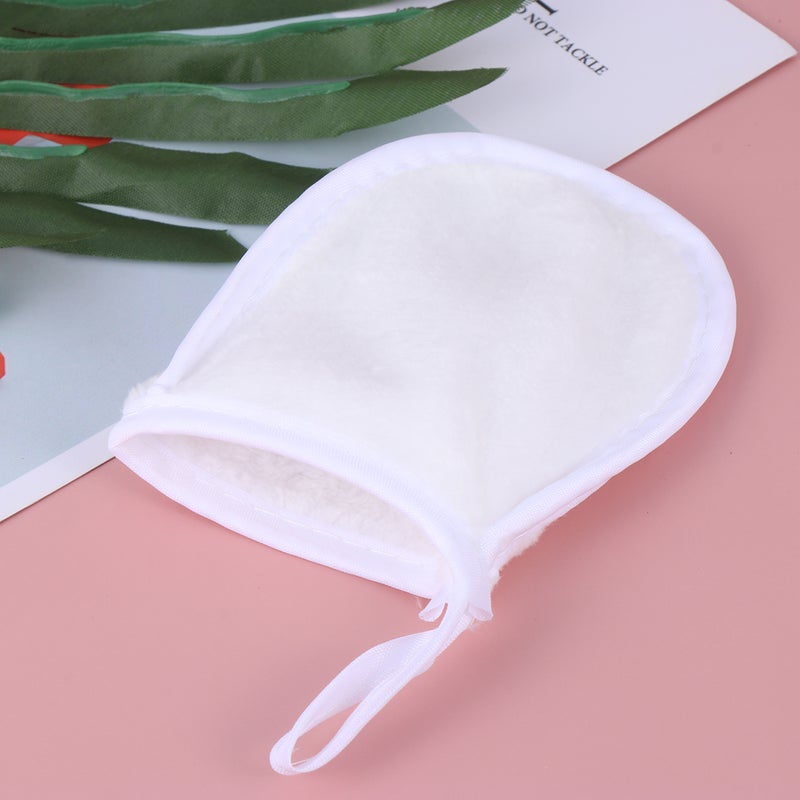 8 Pcs Practical Facial Cleaning Gloves Makeup Removal Puff Cosmetic Powder Cleaning Gloves White - Image 2