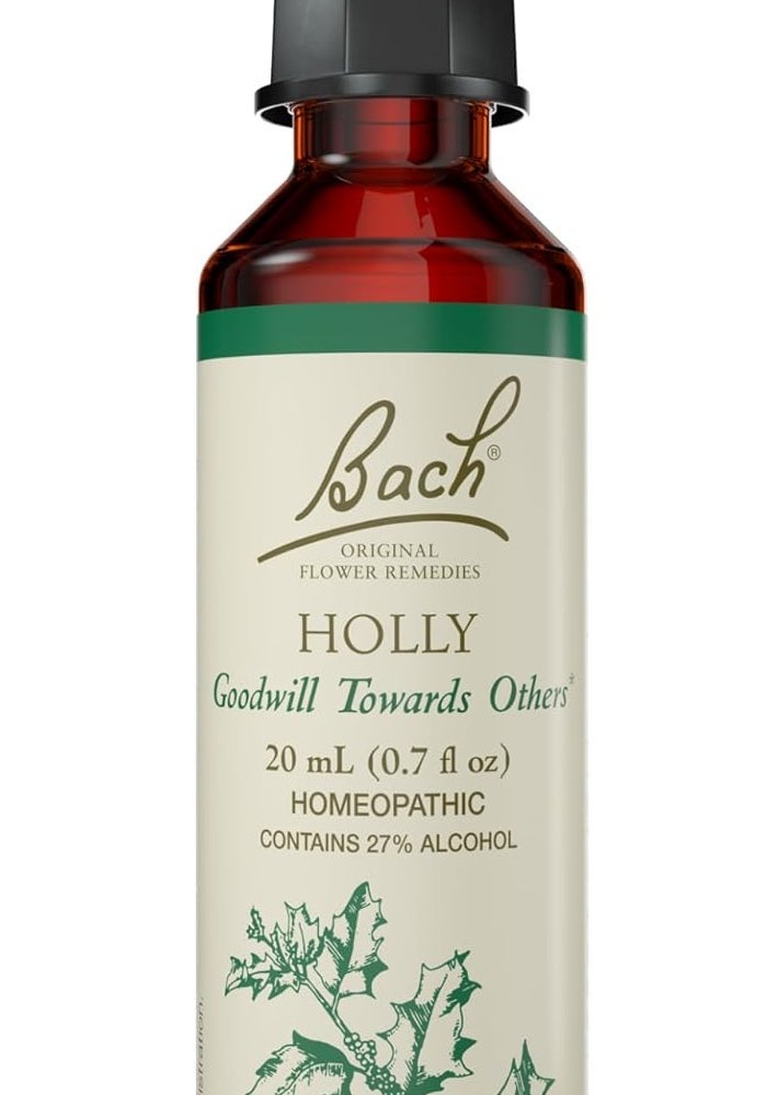 Bach Original Flower Remedies Holly Essence for Goodwill Towards Others - 20mL Homeopathic Dropper - Image 1