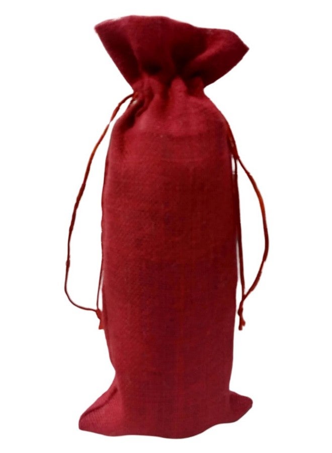 JUTECHO Handmade Jute Wine & Water Bottle Cover - Eco-Friendly, Durable & Stylish Storage Sleeve for Bottles, Perfect for Gifts & Parties(Size - L-35Cm W - 15 Cm, Light Weight - 40 Gram) (Red) - Image 1