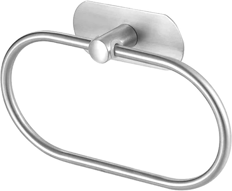 Stainless Steel Towel Ring Holder, Wall Mounted Bathroom Towel Rack with Polished Finish, Ideal for Home Hotel Bathroom - Image 1