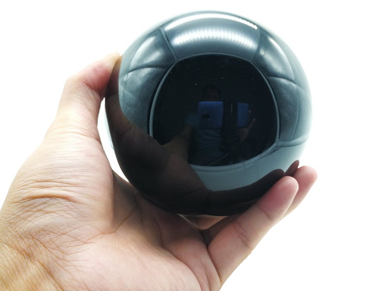 BCQLI كرة بلورية طبيعية من أوبسيديان سوداء بحجم XXXL بقطر 120 مم (4.72 بوصة) مع قاعدة - Image 2