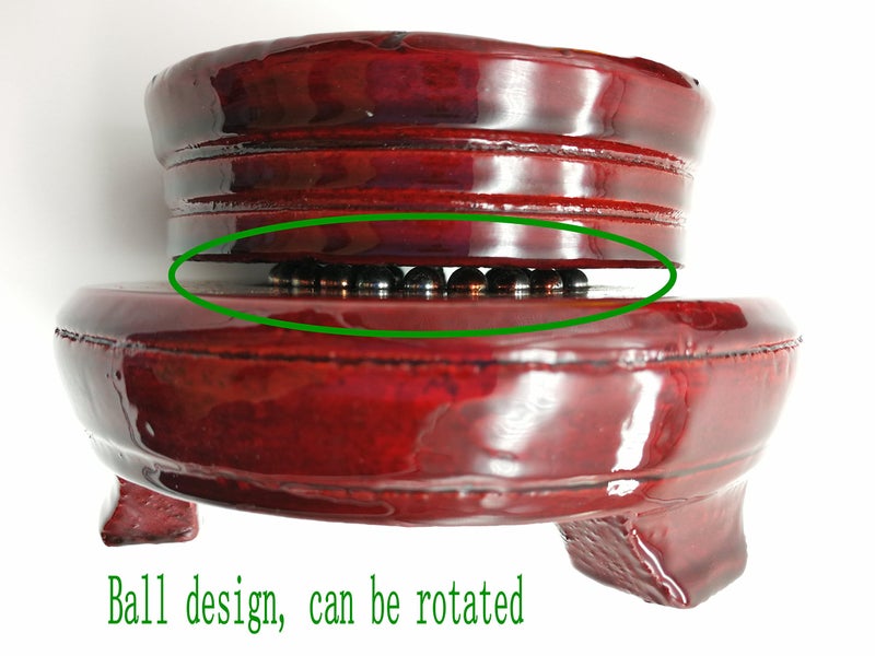 BCQLI كرة بلورية طبيعية من أوبسيديان سوداء بحجم XXXL بقطر 120 مم (4.72 بوصة) مع قاعدة - Image 4