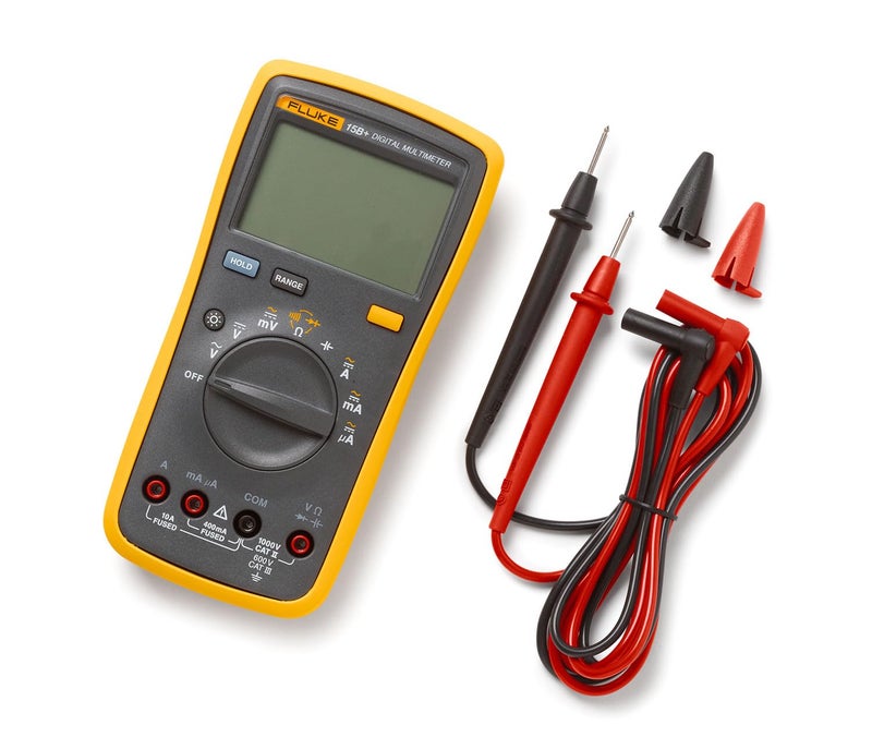FLUKE Fluke 15B+ Digital Multimeter, for Electrical Applications, Measures AC/DC Voltage and Current Measurements up to 1000V and 10A, Along with Resistance, Continuity, Diode, and Capacitance Capabilities - Image 2