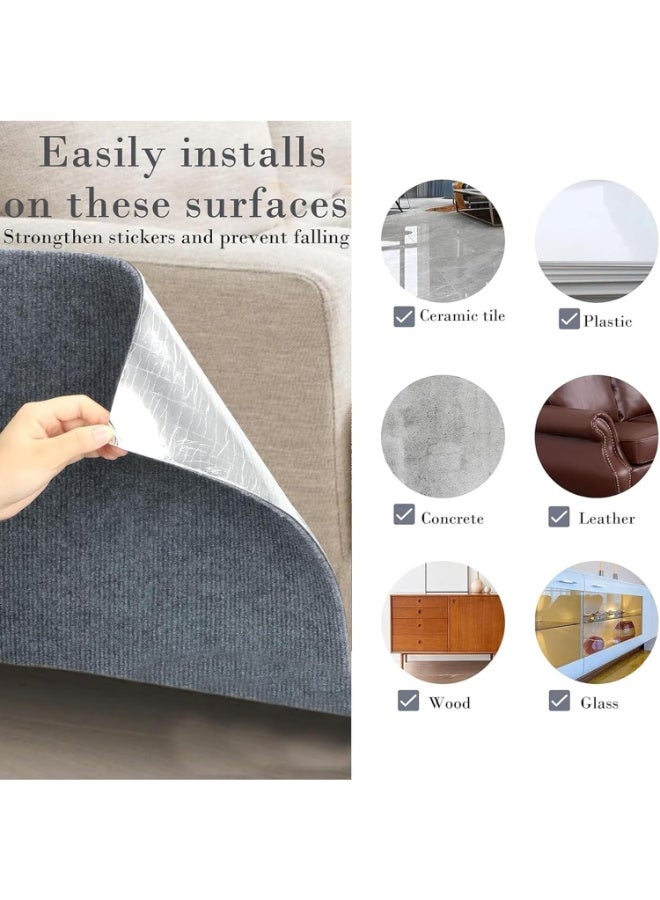 Relex Cat Scratching Mat, Cat Scratch Mat with Self-Adhesive, Cat Scratch Protectors for Sofa Carpet, Anti Scratch Furniture Protector, Reusable Protecting Couch form Pets (Grey, 100x40cm) - Image 4