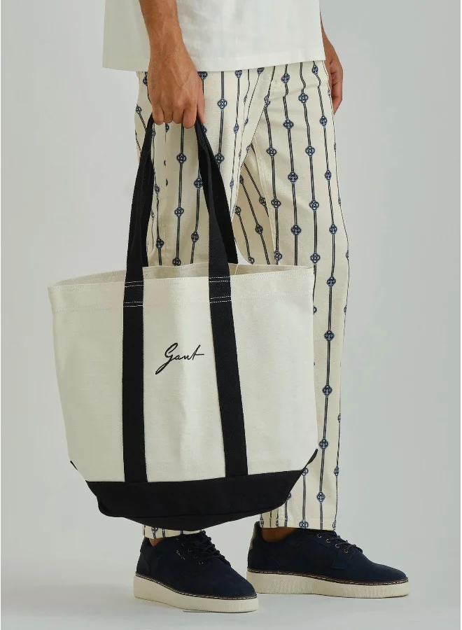 GANT Gant Ramadan Collection  Men's Eggshell Ramadan Cotton Canvas City Tote