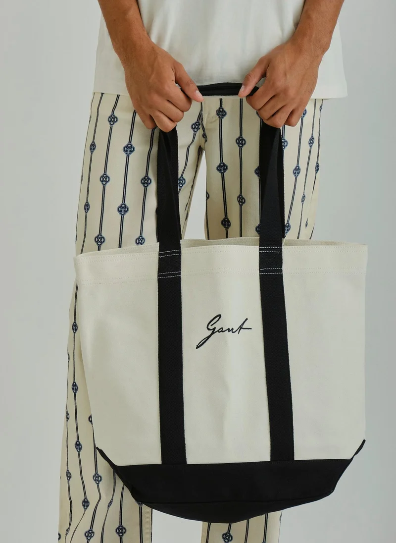 GANT Gant Ramadan Collection  Men's Eggshell Ramadan Cotton Canvas City Tote