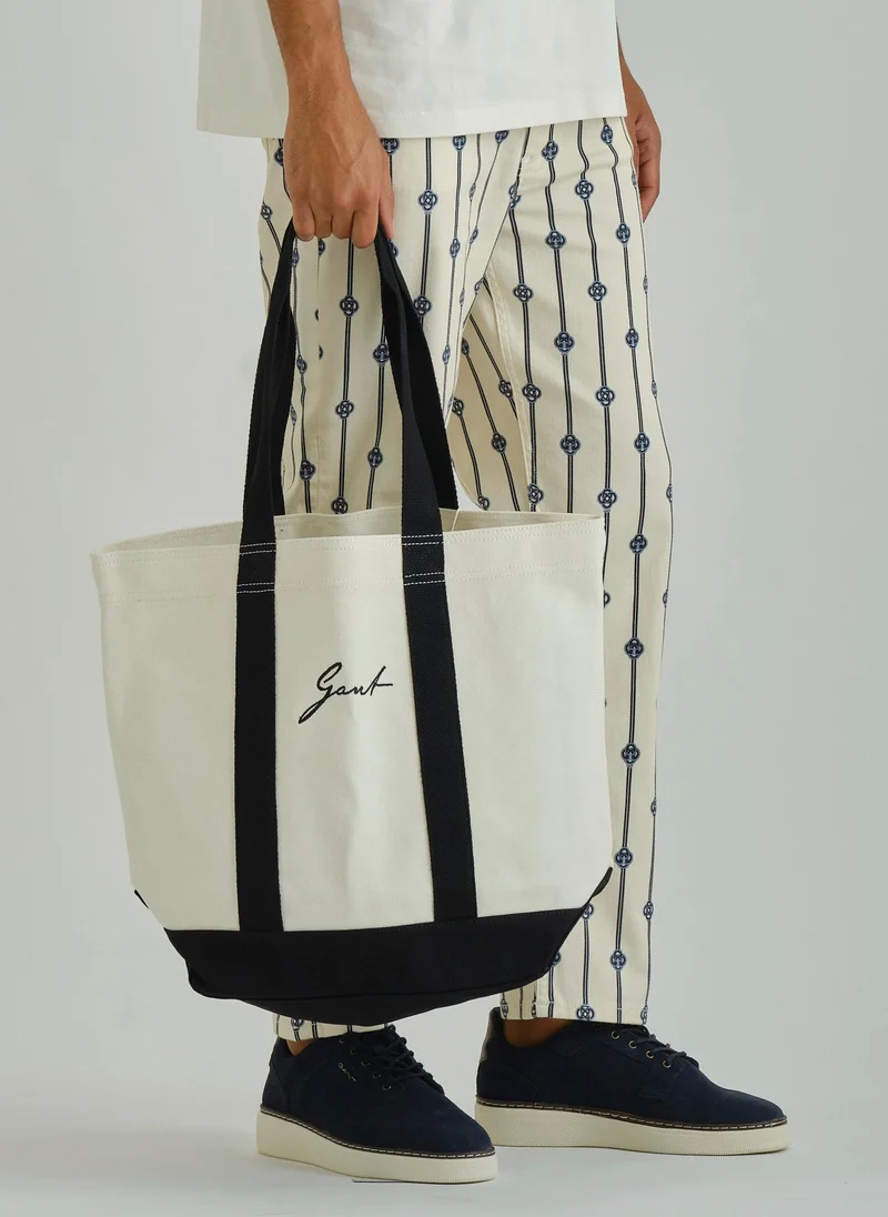 GANT Gant Ramadan Collection  Men's Eggshell Ramadan Cotton Canvas City Tote