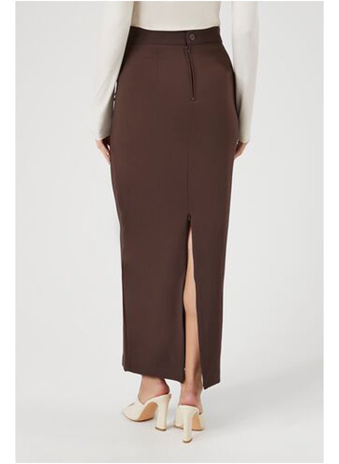 FOREVER 21 Women Zip-Slit Maxi Skirt  - Image 4