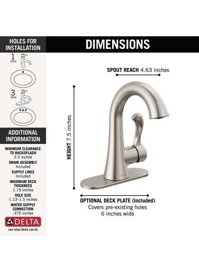 DELTA 15897LF-SP Esato Bath Faucet, SpotShield Brushed Nickel - Image 4