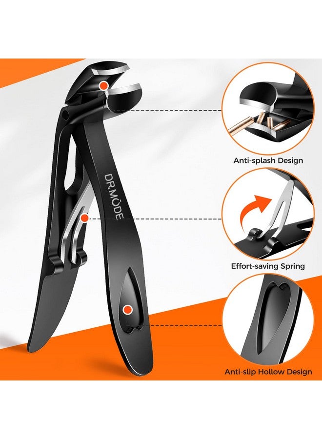 درمود 2024 مقص أظافر جديد للأظافر السميكة لكبار السن، مقص أظافر ذو رأس ألماني كبير للرجال مع مقص أظافر عالي التحمل مع مقص أظافر مفتوح واسع للنساء باللون الأسود - Image 3