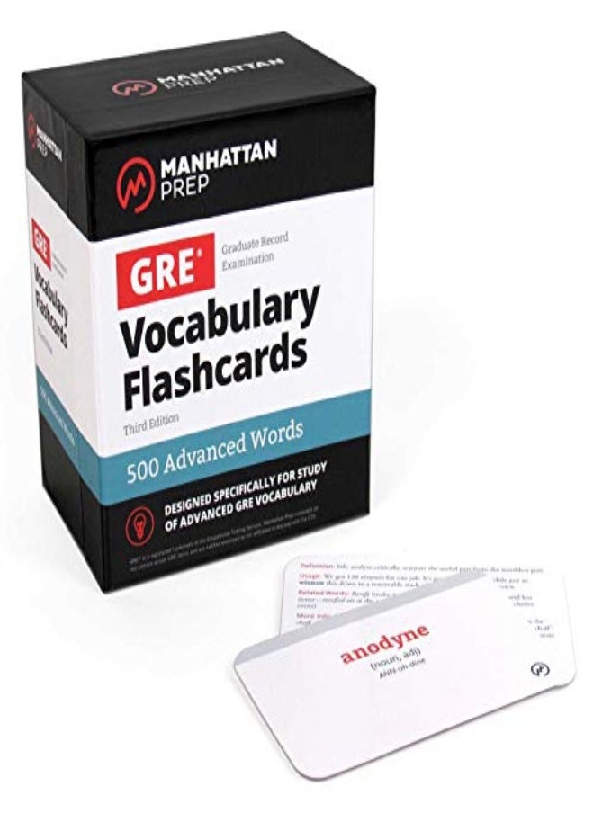 500 Advanced Words Gre Vocabulary Flashcards by Manhattan Prep Paperback 