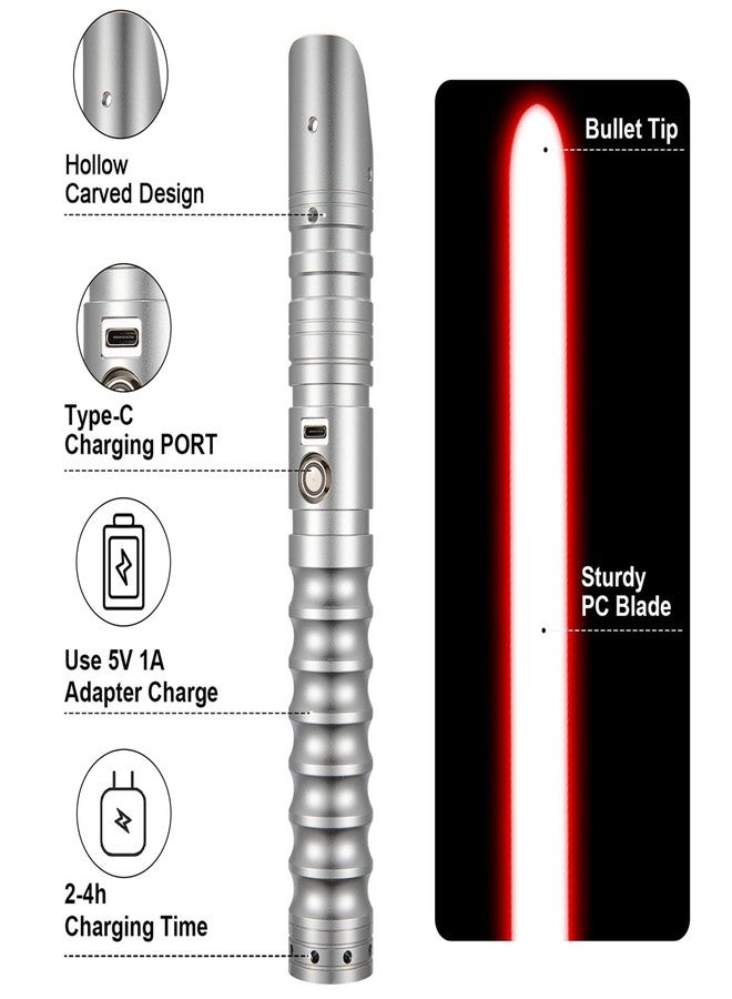 CVCBSER Upgrade App Dueling Lightsaber, Motion Control 16 Sets Sound Effects and 16 Colors Changeable, Smooth Swing Metal Light Saber for Adults - Image 4