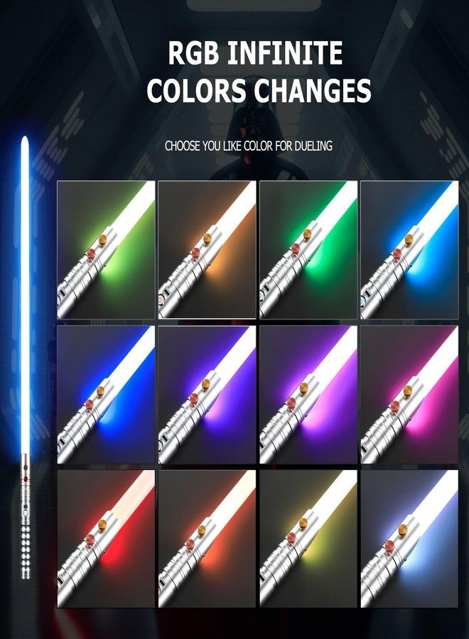 CVCBSER Upgrade App Dueling Lightsaber, Motion Control 16 Sets Sound Effects and 16 Colors Changeable, Smooth Swing Metal Light Saber for Adults - Image 2