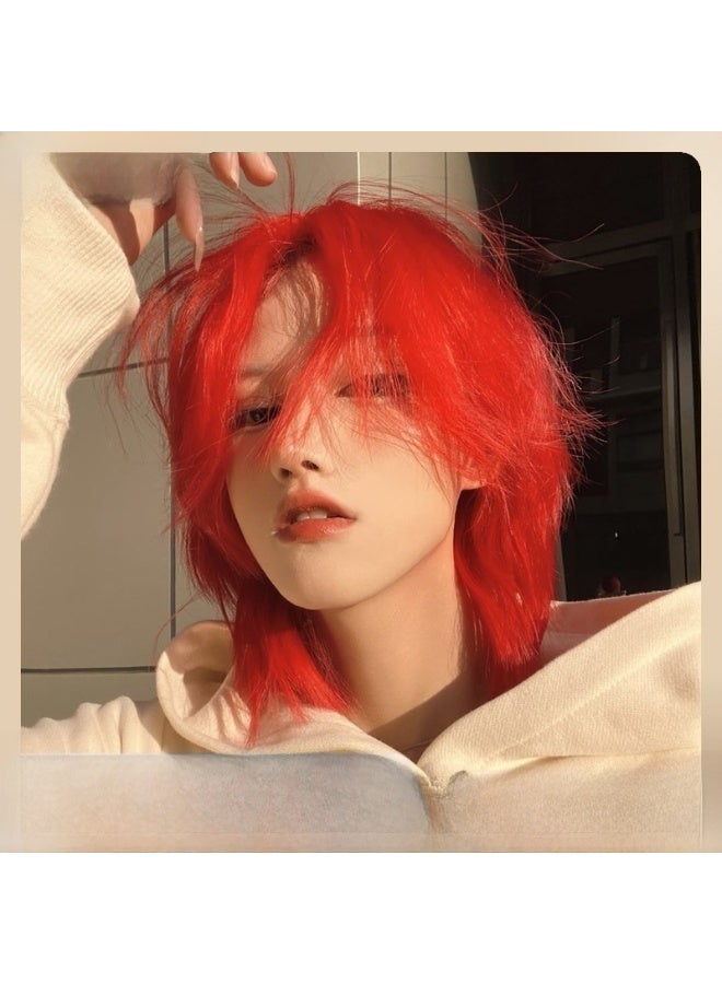 Loquat Trendy Red Bob Wig for Performance Black