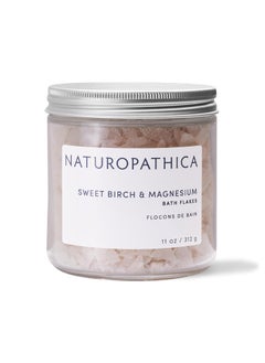 Naturopathica Naturopathica Sweet Birch and Magnesium Bath Flakes Soothing Daily Bath Soak for Muscle Discomfort Bathing Alternative to Epsom Salt Relaxing Tension Relief Soak for Men and Women 11 oz 