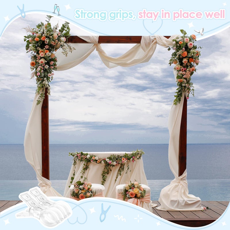 RELBRO Spring Clamps, 3.5 Inch Clear Plastic Clips for Balloon Arch Backdrop Craft Decoration, Invisible Design, 10 Pcs - Image 5