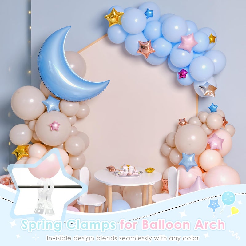 RELBRO Spring Clamps, 3.5 Inch Clear Plastic Clips for Balloon Arch Backdrop Craft Decoration, Invisible Design, 10 Pcs - Image 3