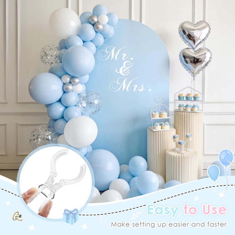 RELBRO Spring Clamps, 3.5 Inch Clear Plastic Clips for Balloon Arch Backdrop Craft Decoration, Invisible Design, 10 Pcs - Image 4