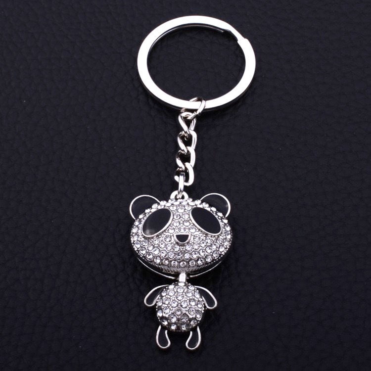 Exquisite Perfume Bottle Keychain Alloy Accessories Inlaid With Rhinestone Keychain Creative Pendant Keychain Small Gift - Image 1