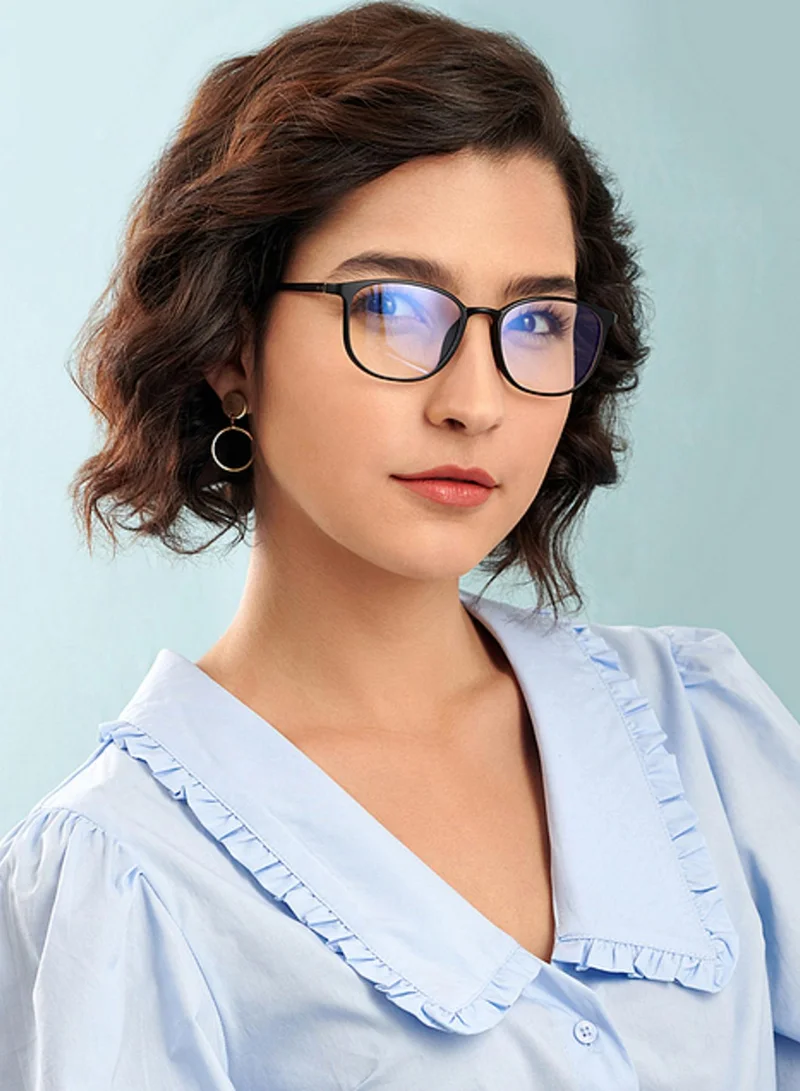 Lenskart Blu LENSKART BLU | Zero Power Blue Cut Computer Glasses | Anti Glare, Lightweight &amp; Blocks Harmful Rays | UV Protection Specs | Men &amp; Women | Medium | LB E13528