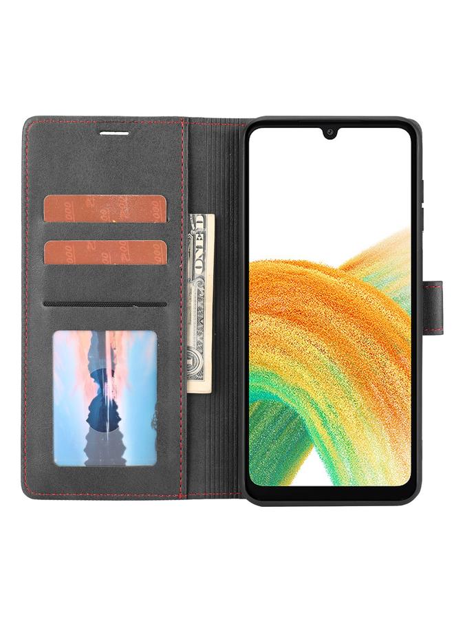 اس-توب جراب هاتف Samsung Galaxy A34 5G الكلاسيكي المصنوع من الجلد القابل للطي - Image 4