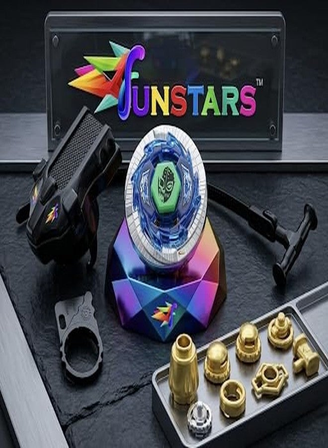 Funstars Duouranus 230WD Metal Fury Spinning Top with Launcher, Classic Spin Toy for Kids (BB121C) - Image 2