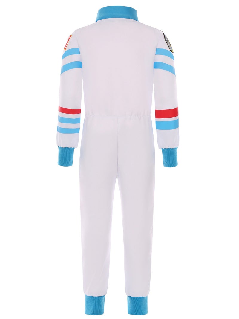 Kids Blue and White Space Suit Halloween Astronaut Costume Party Performance Cosplay Outfit - Image 5