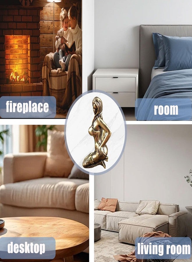 LSBDJDL Brass Sexy Women Body Art Miniatures Statue,Metal Female Sculpture Desktop Statues for Home Decor (Sexy Sitting Woman) - Image 4