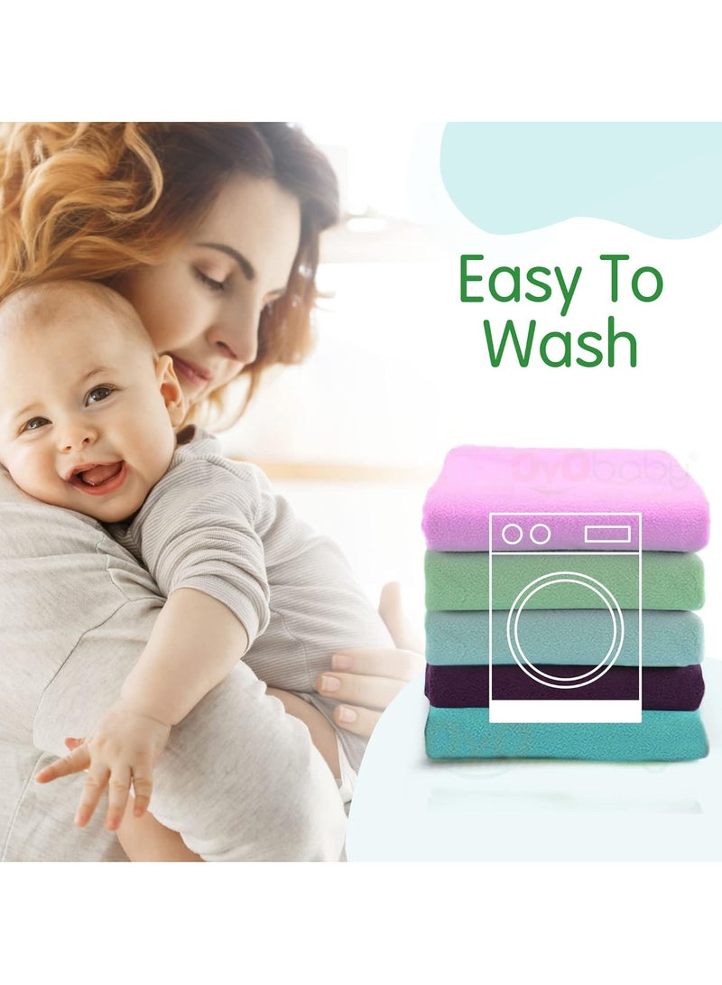 OYO BABY Reuseable Waterproof Dry Sheet for New
  Toddler Infant Baby | Extra Absorbent Quick Dry Sheet | Instadry Anti-Piling
  Fleece Baby Bed Protector Sheet | Pack of 2 (Small - 70 cm x 50 cm), Voilet - Image 3