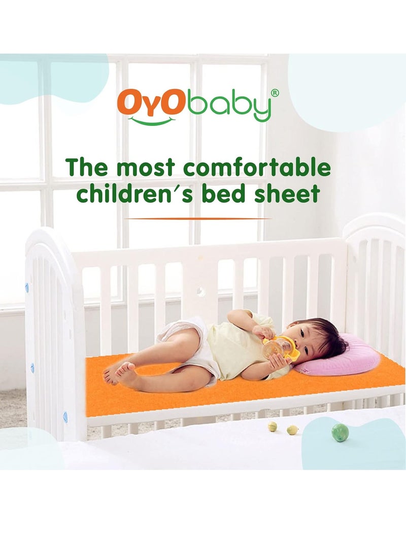 OYO BABY Reuseable Waterproof Dry Sheet for New
  Toddler Infant Baby | Extra Absorbent Quick Dry Sheet | Instadry Anti-Piling
  Fleece Baby Bed Protector Sheet | Pack of 2 (Small - 70 cm x 50 cm), Voilet - Image 4