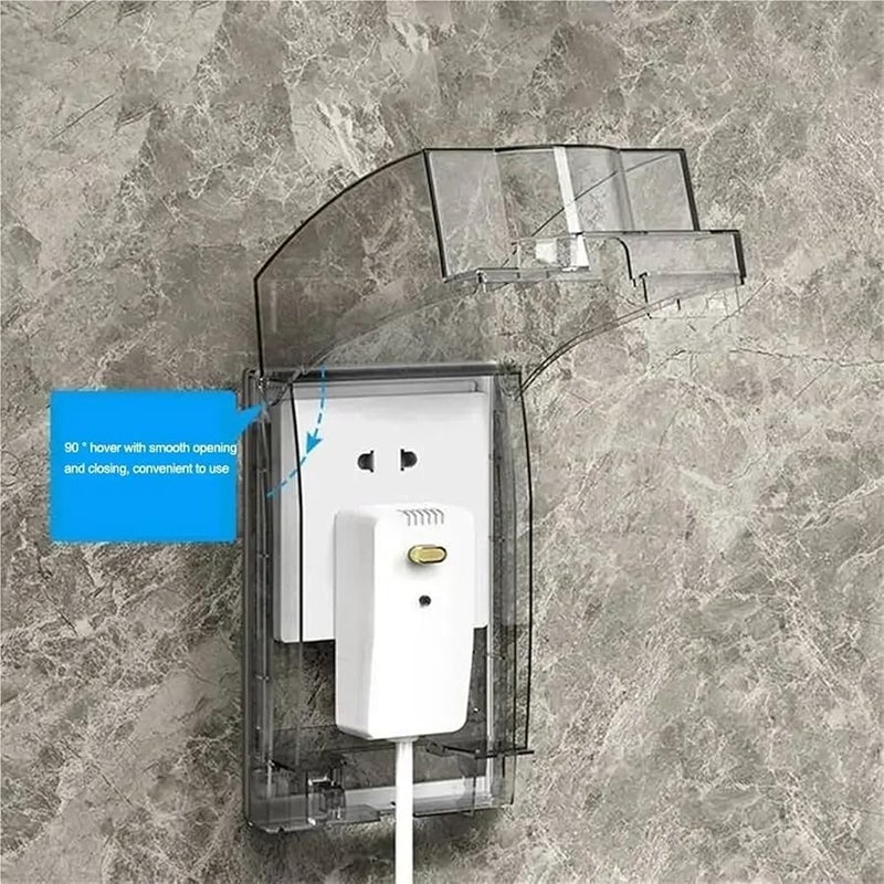 Transparent Self Adhesive Waterproof Plug Covers 4pcs Outlet Socket Protector - Image 4
