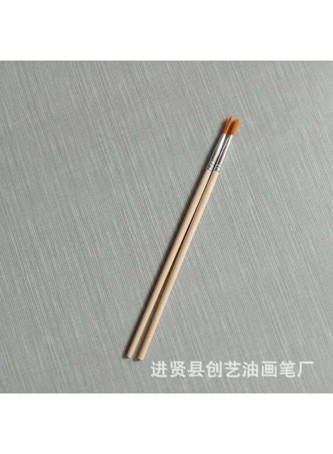 Chuangyi Acrylic Paint Pen Plastic Rod Digital Oil Painting Brush Flat Head Brush Gouline Brush Vinyl Doll Plaster Nylon Pen - Image 1