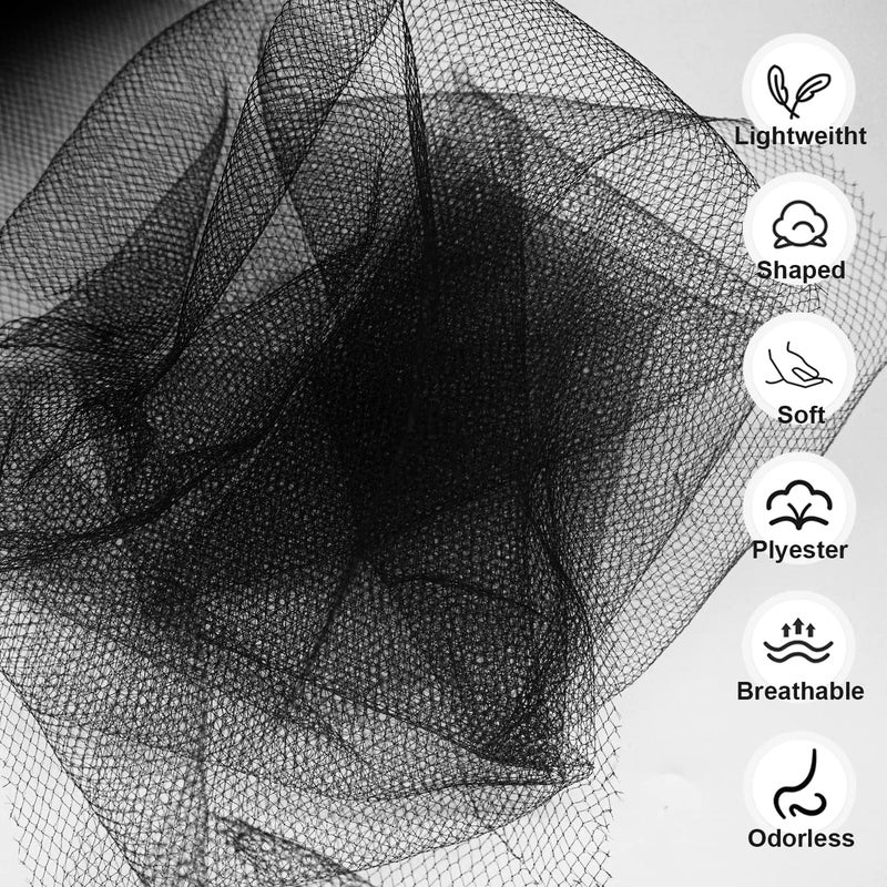 Ableme Deco Tulle Fabric Rolls 6 Inch by 200 Yards (600 FT) Ribbon Netting Spool for Tutu Skirt Wedding Baby Shower Birthday Party Decoration Gift Wrapping DIY Crafts (Black) - Image 3