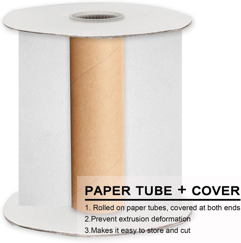 Ableme Deco Tulle Fabric Rolls 6 Inch by 200 Yards (600 FT) Ribbon Netting Spool for Tutu Skirt Wedding Baby Shower Birthday Party Decoration Gift Wrapping DIY Crafts (Black) - Image 4