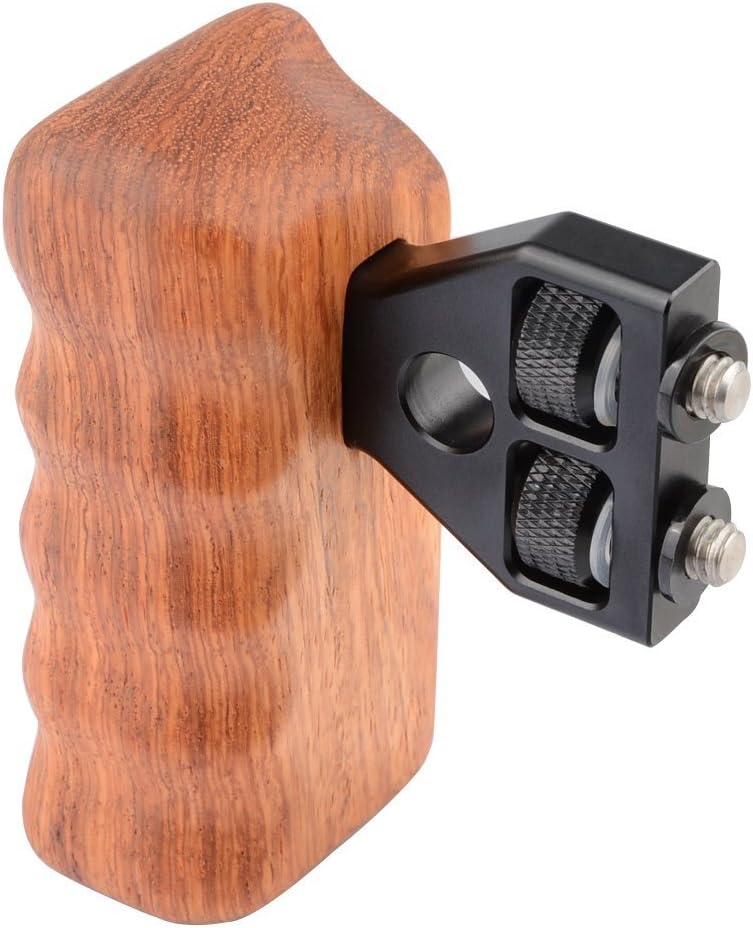 CAMVATE DSLR Wooden Handle for Right Grip Mount Support for DV Video Cage Rig(Right Hand) - Image 4