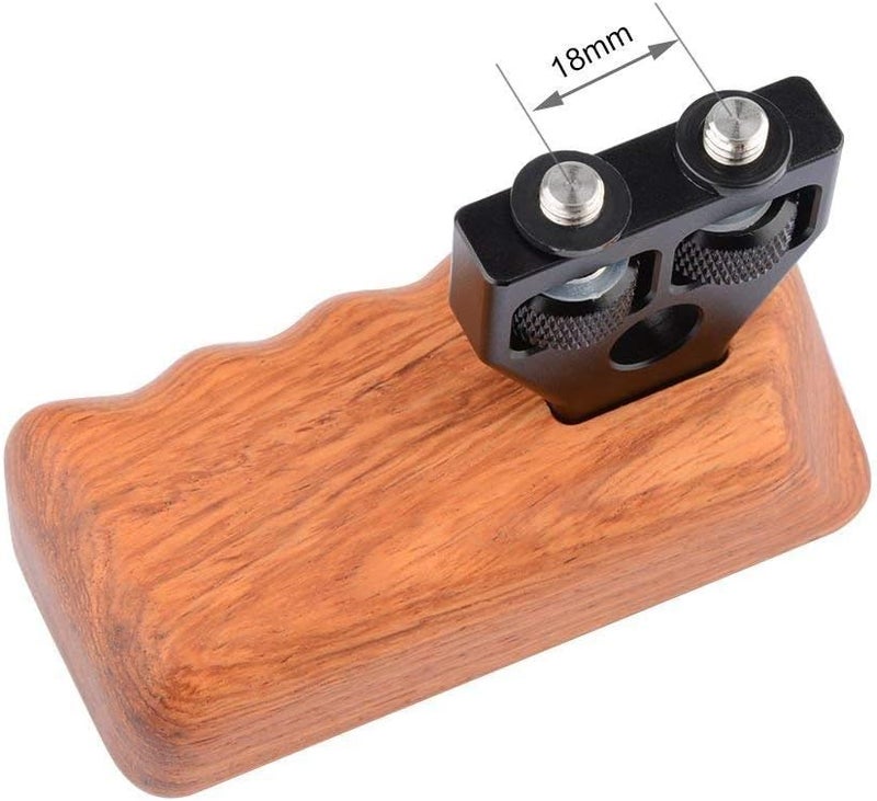 CAMVATE DSLR Wooden Handle for Right Grip Mount Support for DV Video Cage Rig(Right Hand) - Image 3